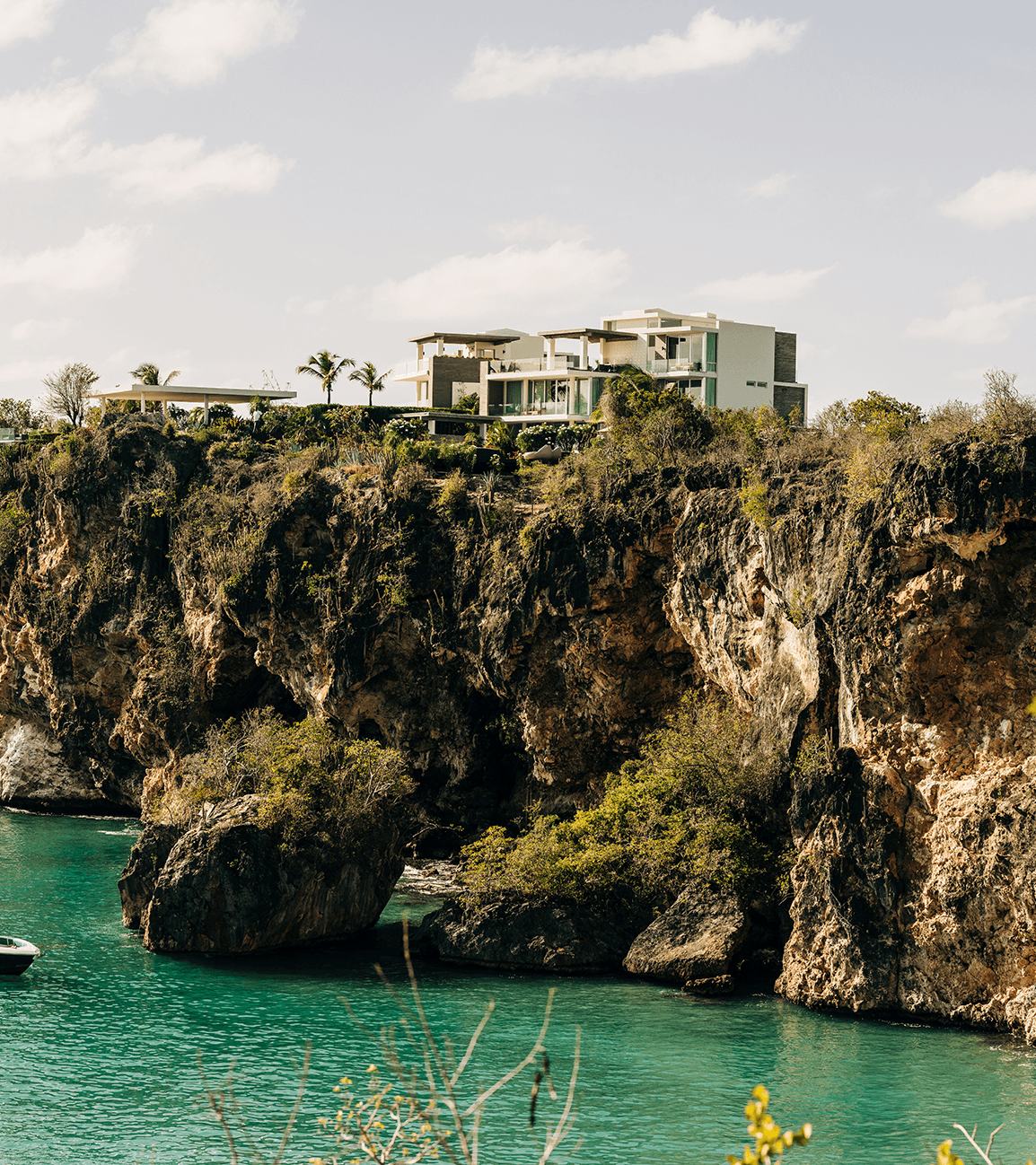 Luxury private villa exterior.