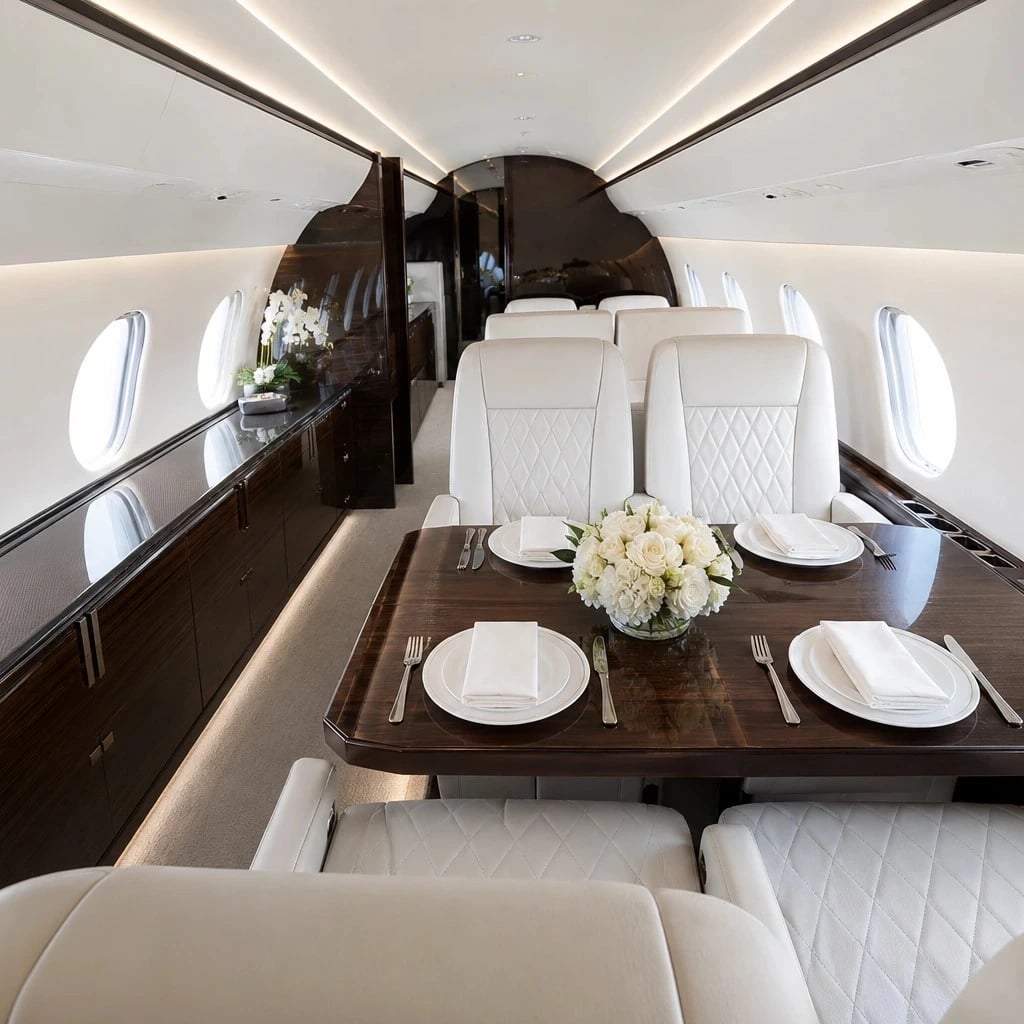 Private aviation scene.