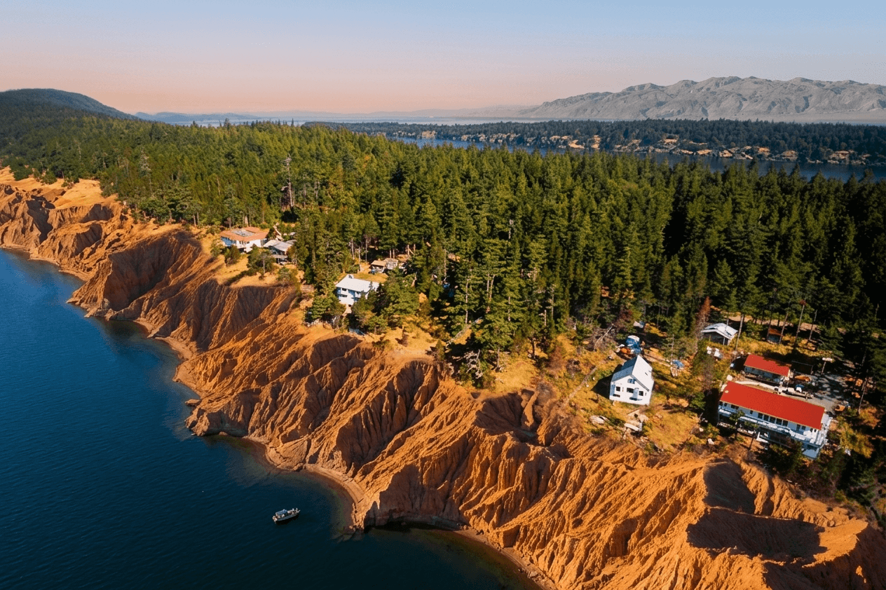 Pacific fjord and old-growth temperate rainforest of the British Columbia coast, the Great Bear Rainforest.