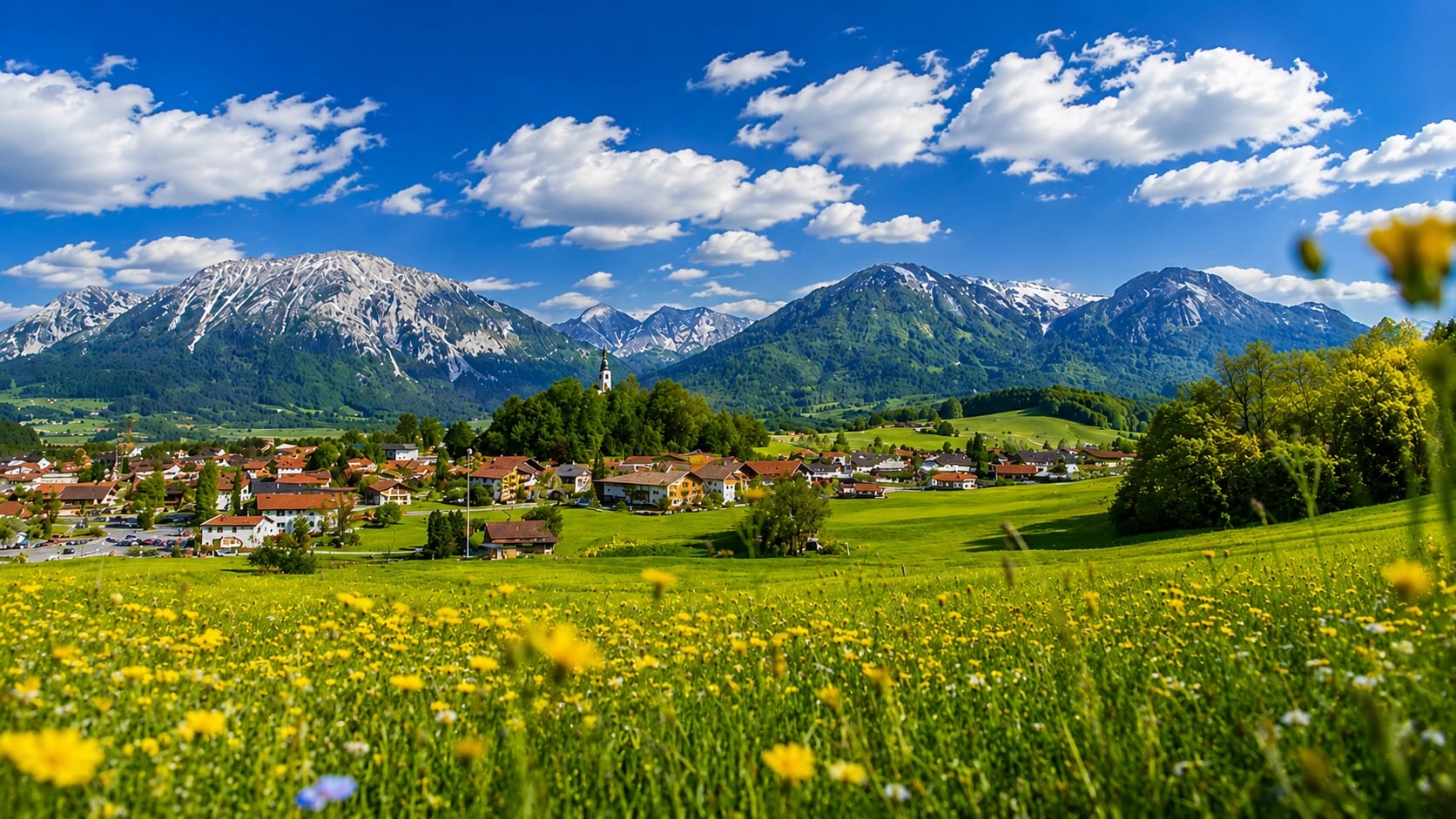 Private lakeside estate beneath the Bavarian Alps, Chiemgau, Germany.